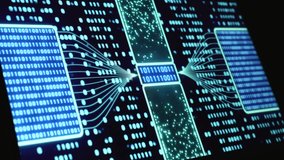 Digital screen with blue binary code. Finger points to data on a computer screen.  Bit, byte, algorithm, script, program, software, dual, coding, system configuration, sequence, illuminated numbers. - Powered by Shutterstock - Get 15% off with code: PIKWIZARD15