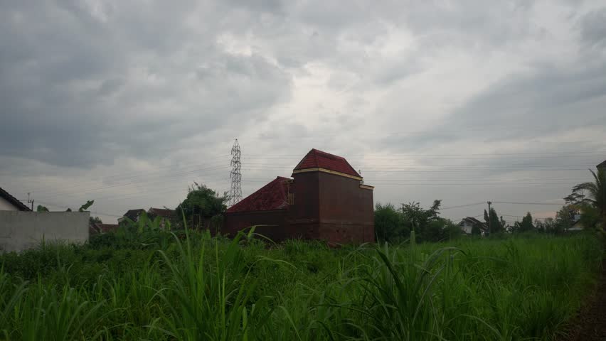 Very big of house on near ricefield