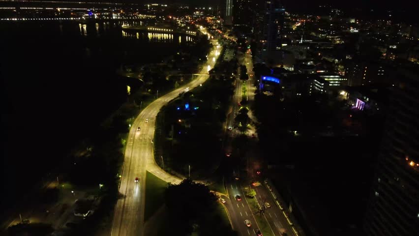 Amazing Panama roads at night