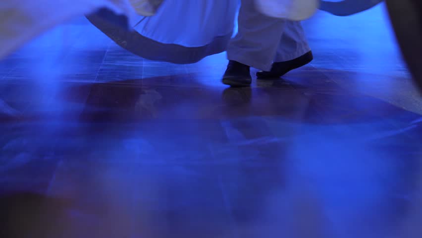 Sufi Whirling Dervishes Video, Foot Details While Whirling Dervishes Dancing, Konya Turkiye (Turkey) Royalty-Free Stock Footage #3464873725