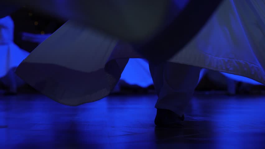 Sufi Whirling Dervishes Video, Foot Details While Whirling Dervishes Dancing, Konya Turkiye (Turkey) Royalty-Free Stock Footage #3464876133