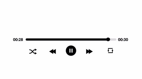 music player progress bar , media player template ,Music timeline or video track player icon. Adlı Stok Video
