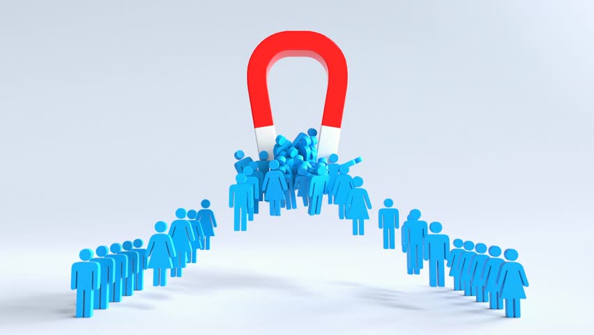 Magnets attracting customers, Business Lead ideas, Business team building, Recruiting people to join the team