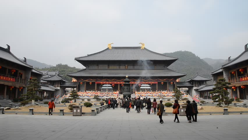 Ningbo, CHINA - Feb 13: scene of Xuedou temple on Feb 13,2013 in Ningbo, China.