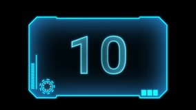 countingdown 10 to 0 hologram aniamted countingdown hologram screen technology alpha looping 4k - Powered by Shutterstock - Get 15% off with code: PIKWIZARD15