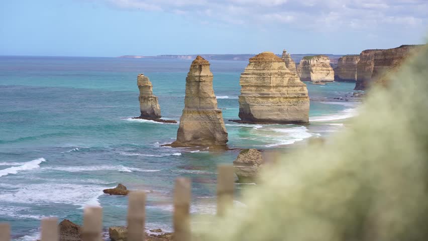 12 Apostles, Great Ocean Road, Victoria, Australia, on sunny day. Australian travel destination, tourism attraction.