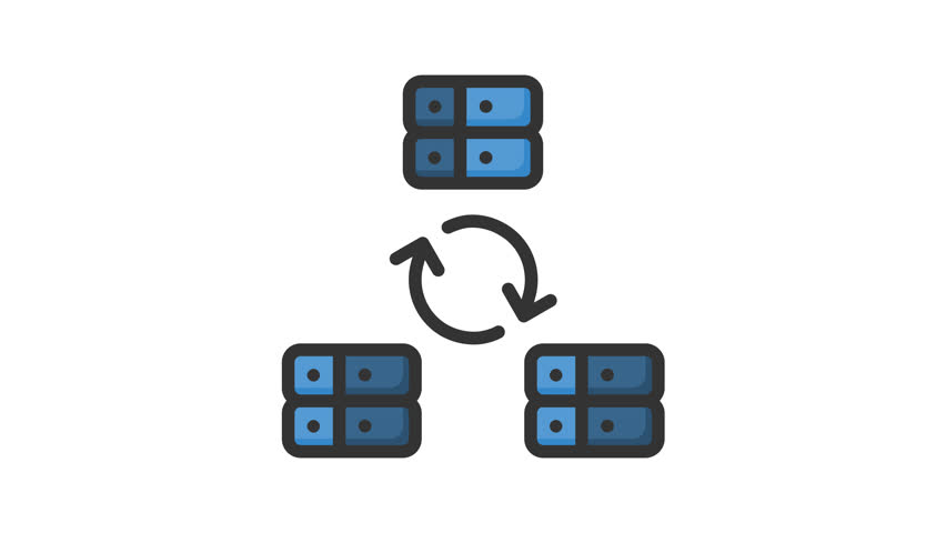 Animated network server with Illustration of server connected and arrow. Ideal for technology articles, website designs, computer, network, internet, database, and presentations on data management - Powered by Shutterstock - Get 15% off with code: PIKWIZARD15