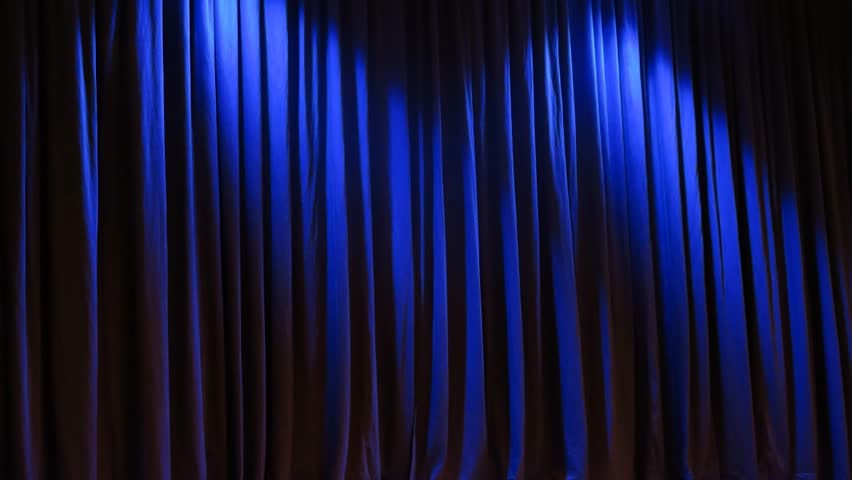 Video animation of a dark blue curtain. The curtain opens. Isolated on a green screen. Royalty-Free Stock Footage #3465670997
