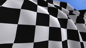 WAVING CHAMPIONSHIP CHECKERED FLAG ANIMATION LOOP BACKGROUND Video