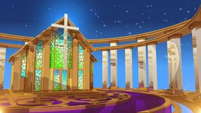 CHRISTIAN CHURCH ANIMATION BACKGROUND LOOP 01 Video