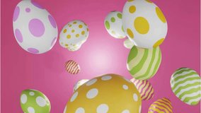 Pink Holiday Easter Eggs animated video