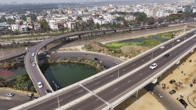 Traffic Innovation of Dhaka's Smart Flyover Aerial Footage