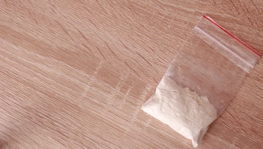 Heroin cooking. Instuments on the table