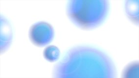 Blue shiny glowing circles with bokeh lights abstract background. Seamless looping motion design. Video animation Ultra HD 4K 3840x2160