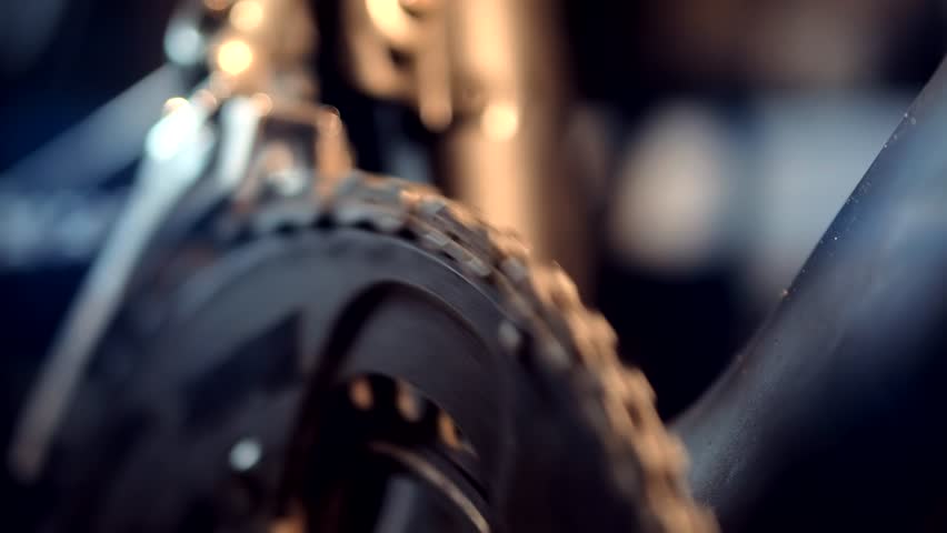 Cyclist On Bicycle Drivetrain System Chain Rotating. Gear System 
Bike Wheel. Cycling Drivetrain Derailleur Chain Cassette Spokes. Cyclist Chain Gear Shifting. Cycling Cranckset Bike Wheel Gearshift Royalty-Free Stock Footage #3466215503