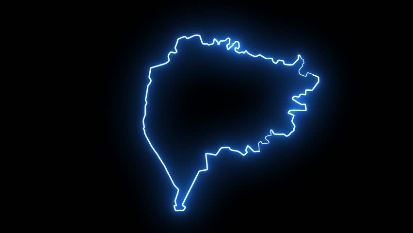 map of Taizz in yemen with glowing neon effect Royalty-Free Stock Footage #3466488443