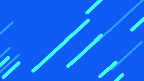 Animation video loop line moving on blue color background