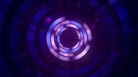 Rotating Neon Rings Background Video