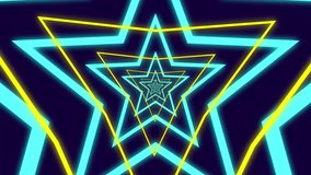 Dynamic Stars Neon Background Video