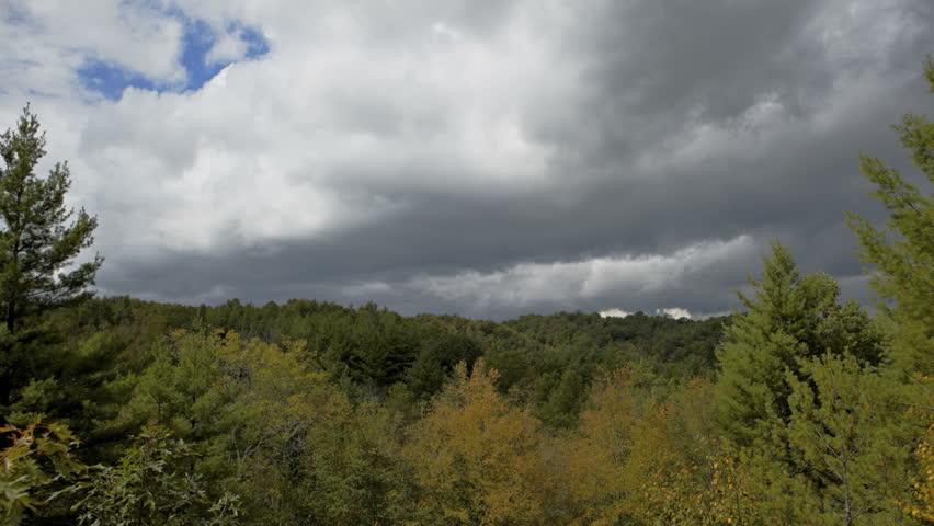 Time lapse Blue Ridge Parkway Forrest and Clouds
