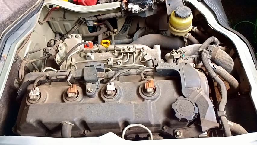 moments when the commonrail diesel engine starts.