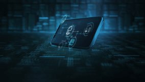 Cloud technologies in a smartphone, animation with infographics. - Powered by Shutterstock - Get 15% off with code: PIKWIZARD15