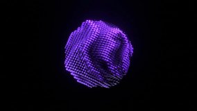 Loop dynamic 3d sphere. Abstract wavy shape with balls. 3d splash animation. - Powered by Shutterstock - Get 15% off with code: PIKWIZARD15