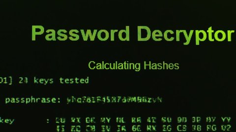 Password Decryptor Work Decoding Password Some Stock Footage Video (100 ...