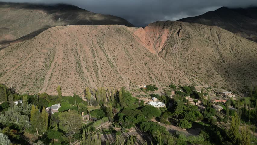 Panoramic view of Pucara de Tilcara pre-inca ruins - Tilcara, Jujuy, Argentina