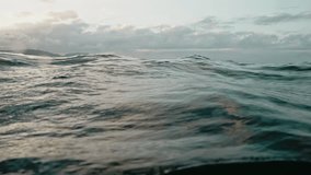 Vitality of blue energy and clear ocean water. Powerful stormy sea waves in top-down drone shot perspective. Crashing wave line in Open Atlantic sea with foamy white texture. - Powered by Shutterstock - Get 15% off with code: PIKWIZARD15