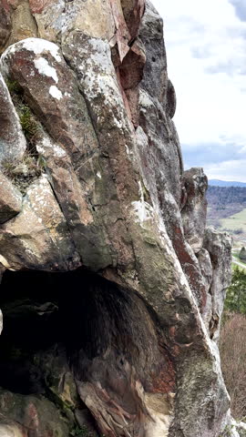 Landscape view of Ukrainian Village in Carpathian mountains near Tustan Fortes