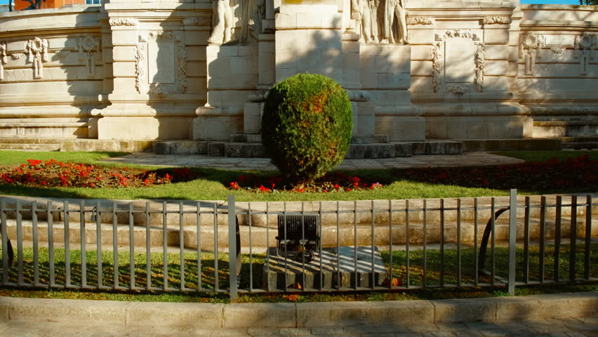 The Monumento a la Constitucion de 1812 in Plaza de Espana, Cadiz, Andalucia, Spain, stands as a grand tribute to Spanish democracy
