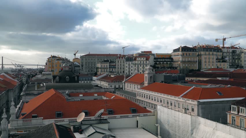 Lisbon Panorama. Aerial view. Lisbon is the capital and the largest city of Portugal. Lisbon is continental Europe