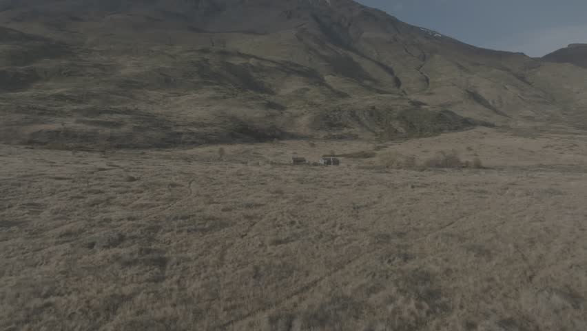 Aerial shots of El Chaltén, Santa Cruz, Argentina