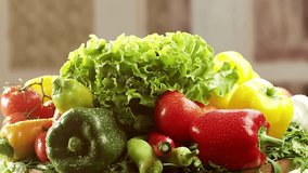 Captivating Close-Up: Fresh Vegetable Mix in 4K Video