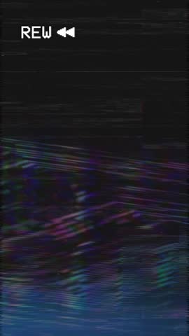Old VHS Tape Display REW Rewind Animation. VCR, Analog TV Static Noise, Defects, Artifacts, and Glitch Effect. Retro Vintage Abstract Background. Vertical Video 4K Loop Overlay Screen Mode Footage Royalty-Free Stock Footage #3467888927