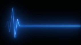 Neon heartbeat line on black isolated background.Heartbeat lines animation background .Health- medicine and human heart concepts. - Powered by Shutterstock - Get 15% off with code: PIKWIZARD15