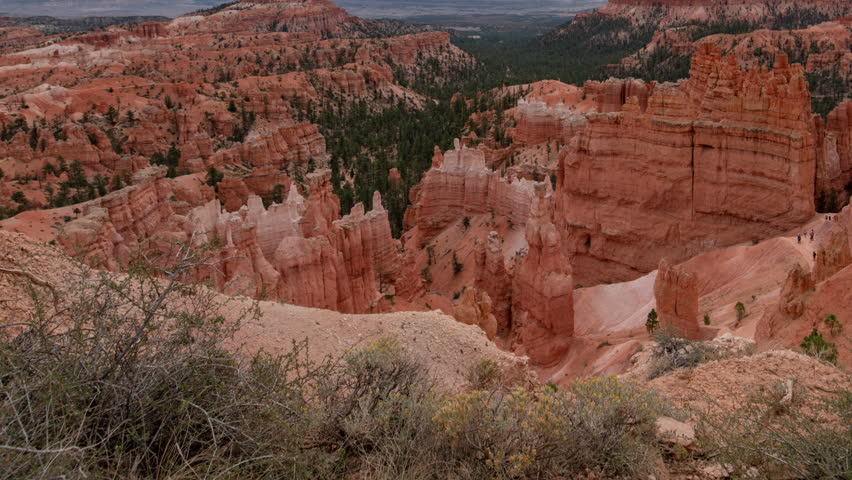 Bryce Canyon Time Lapse Amphitheater Navajo Loop Trail Tilt Up Thor
