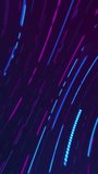 Vertical video - glowing pink and blue neon lines and dashed lines and dots gently moving diagonally across the frame. Full HD, looping abstract motion background animation.