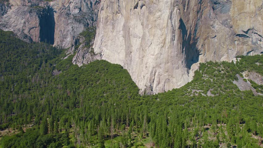 El Capitan Aerial Landscape View In Yosemite National Park, California, USA