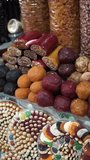 dried fruits in a store vertical video