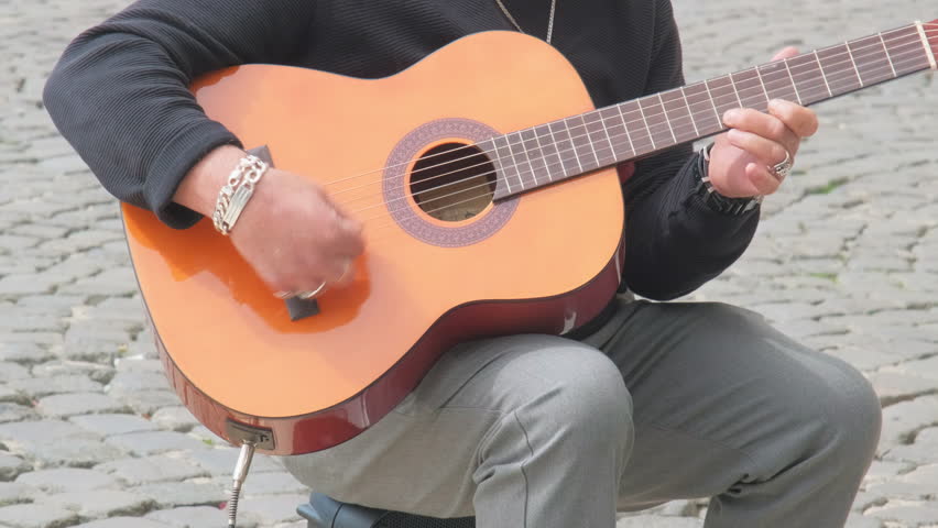 Hand Harmony. The Artistry of Guitar Playing. High quality 4k footage Royalty-Free Stock Footage #3468509255