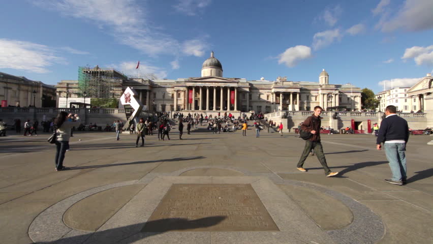 LONDON - OCTOBER 7, 2011: Art Museum at Trafalgar Square in London