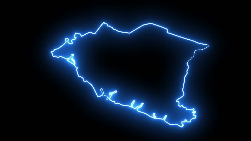 map of Melaka City in Malaysia with a glowing neon effect Royalty-Free Stock Footage #3468575403