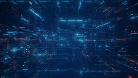 Digital Cyberspace with Particles and Digital Data Network Connections. High quality FullHD footage - Powered by Shutterstock - Get 15% off with code: PIKWIZARD15