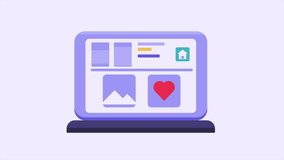 Animated video virtual web design and mobile application concept. Full length animation illustration. High quality 4k footage. - Powered by Shutterstock - Get 15% off with code: PIKWIZARD15