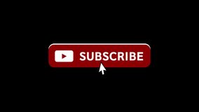 Subscribe button animation with 3D rotating motion and smooth cursor. Transparent 4K Alpha Channel. Seamless loop. Perfect for intros, opener, and social media marketing. - Powered by Shutterstock - Get 15% off with code: PIKWIZARD15