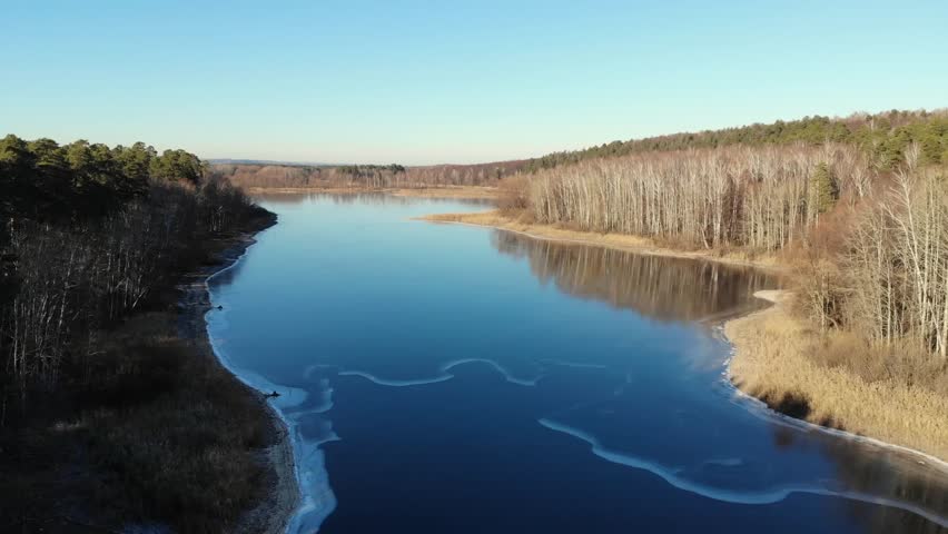 scenic landscape of nature river