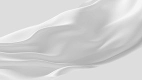 Abstract tenderness white silk background luxury wave cloth satin pastel color fabric. Milk liquid wave aqua splash, wavy fluid texture. Fluttering material. 3D ads animation motion design wallpaper - Powered by Shutterstock - Get 15% off with code: PIKWIZARD15