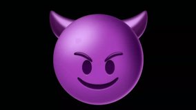 Animated devil emoji with black background  - Powered by Shutterstock - Get 15% off with code: PIKWIZARD15
